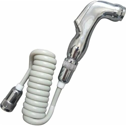1pcs Handheld Shower Head Douche Toilet Bidet Spray Wash Jet Shattaf Diverter Kit With Spring Hose Cleaning Hose Holder