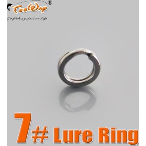 200 pcs Lure Ring 7mm Stainless Steel Split Rings for Blank Lures UPR7mm Crankbait Hard Bait Fishing Ring Bass Walleye Fishing