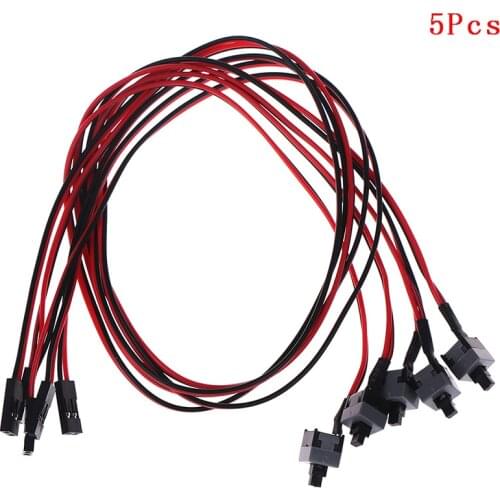 5 Pcs/lot PC Computer Motherboard Power Cable Switch On/Off/Reset Replacement Accessories