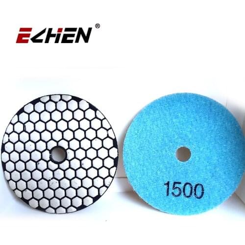 6 Pcs Grit #1500 Flexible Diamond Dry Polishing Pads For Marble Granite Stone Resin Bond Sanding disc Polishing disc