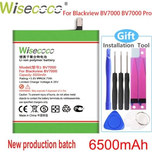 WISECOCO 2PCS 6150mAh Battery For Blackview BV7000 /BV7000 Pro Mobile Phone Latest Production High Quality Battery+Tracking Code