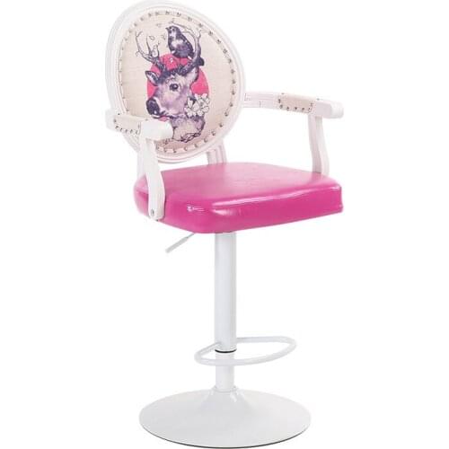 European Style Bar Chair Lift Chair Modern Simple Rotating Bar Chair High Stool Cash Register Chair Back Stool Home