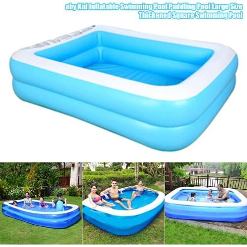 Baby Kid Inflatable Swimming Pool Paddling Pool Large Size Thickened Square Swimming Pool can CSV