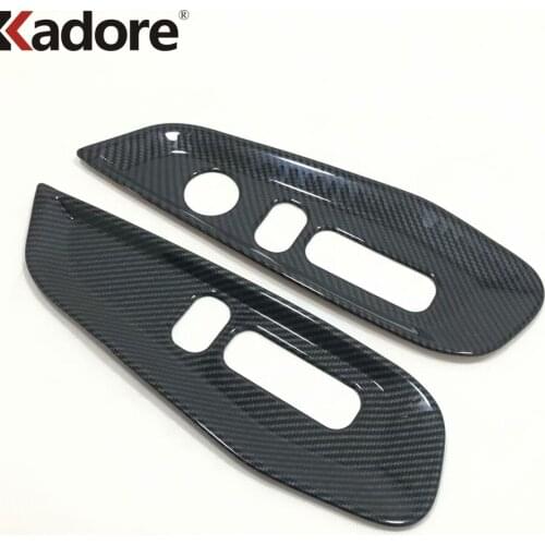 For Honda CRV CR-V 2017 2018 2019 ABS Carbon Fiber Seat Adjustment Cover Trim Sticker Car Interior Decoration Accessories
