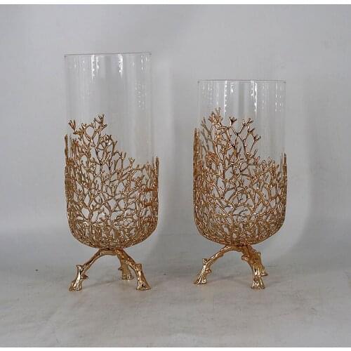 European and American metal birdcage hollowed out Candlestick family bar decoration Candlestick gifts crafts ornaments