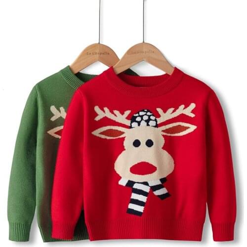 Girls Europe Christmas Cartoon Base Sweater Toddler Girl Fall Clothes 2020 Winter Sweaters Kids Winter Clothes baby girl sweater