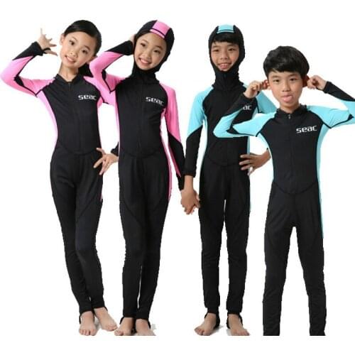 Hisea 0.5mm lycra Wetsuit Kids Swimsuit Equipment Diving Scuba Swimming Surfing Spearfishing Suit Wetsuits one piece swimsuit