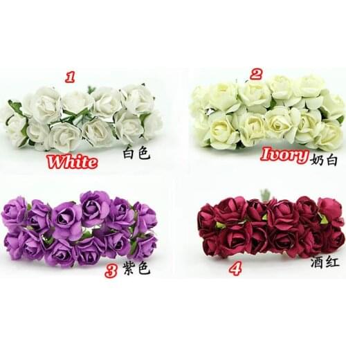 HOT SALE!! 1728 X 1.5cm Mini mulberry paper flowers ,paper flowers for scrapbooking,16 Colors for Selection EMS Free Shipping