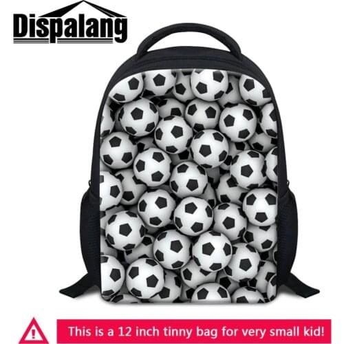 Customize Your Own Footballs Backpack For Kids Basketballs Print Schoolbag Boys Small Kindergarten Bookbag Children Mochila Pack