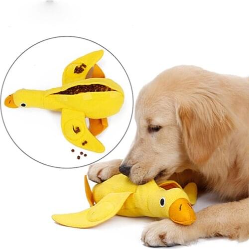 Creative Puzzle Food Ball Dog Toy IQ Treat Duck Smarter Pet Toys Food Dispenser For Cats Playing Training Duck Pet Supplies Feed
