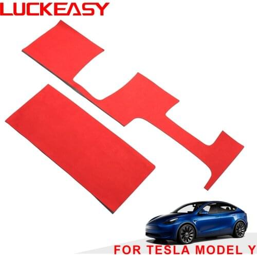 LUCKEASY for Tesla model Y Interior products, door armrests, central control instrument, suede and suede anti-dirty pad for cars