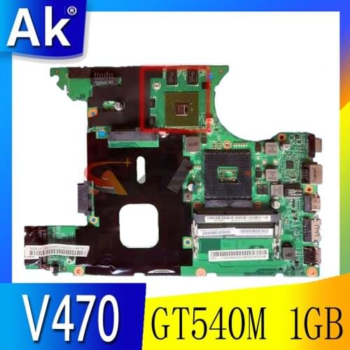 Akemy 11s1101405 For Lenovo ideapad V470 V470N laptop motherboard 14'' HM65 DDR3 GT540M 1GB