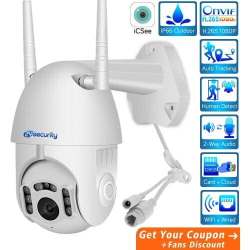 ZY HD 1080P Wifi Mini PTZ IP Camera Outdoor Wireless Speed Dome CCTV Security Camera Onvif 2MP IR Home Surveillance Cameras P2P