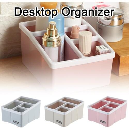 Desk Organizer Pen Stationery Holder with 4 Grids Multifunctional Office Home Desk Organizer