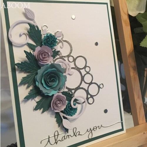 ABOOM 1PC Small Rounds Metal Carbon Steel Cutting Dies Silver Scrapbooking Album Photo Embossing Folder Die Cut Paper Mold