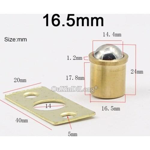 Brand New 50PCS 16.5mm Brass Cabinet Catches Cupboard Wardrobe Kitchen Door Catches Furniture Latch Stopper Soft Close