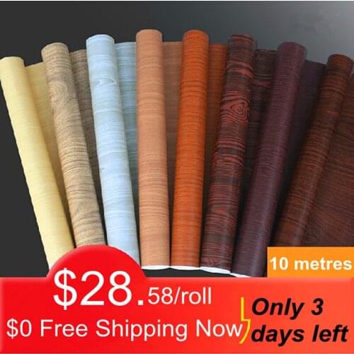 Wood pattern wallpapers roll PVC retro wall papers self adhesive home decoration wall sticker wallpaper