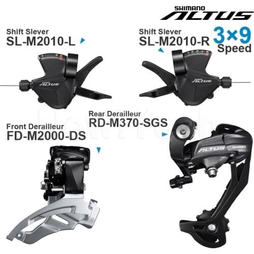 SHIMANO ALTUS M2000 3×9v-27speed Groupset M2010-R/L Shifter M370 Rear Derailleur-SHADOW for MTB Bike Bicycle Original parts