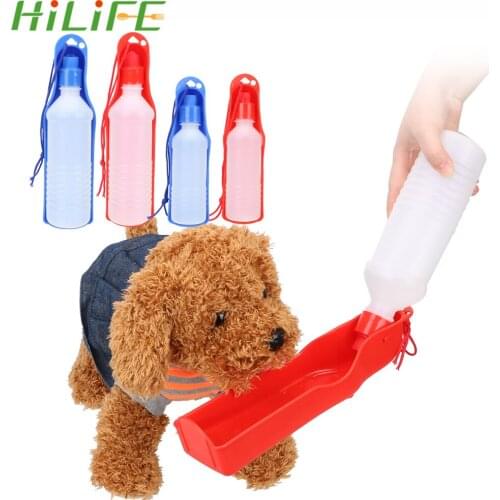 HILIFE Dog Cat Drinking Water Feeder Portable Pet Dispenser Outdoor Pet Puppy Bowl Dog Travel Water Bottle Foldable