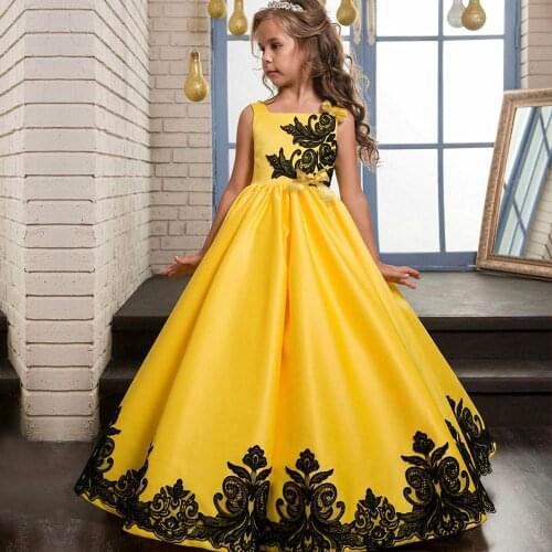 Girl dresses printed sleeveless elegant princess puffy dresses stage catwalk costumes wedding dresses party dresses prom dresses