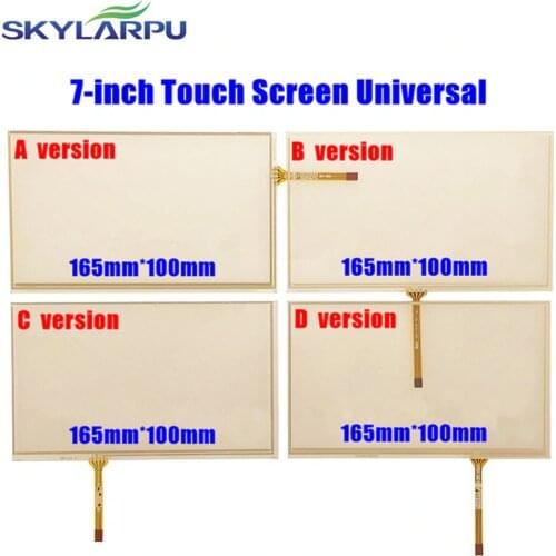 Skylarpu 10pcs/lot New 7-inch 165mm*100mm Touchscreen for Car Navigation DVD 7 inches Touch Screen Digitizer Panel Universal