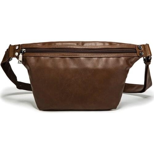 Newhotstacy Bag 08232021 Mens pure color chest bag single shoulder bag waist bag