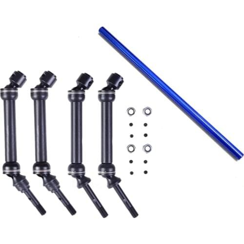 1set CVD Steel Front & Rear Drive Shaft for Traxxas 1/10 Slash 4X4 SLA017 SLA018 & 1Pc Driveshaft Unit for Huanqi HQ 727