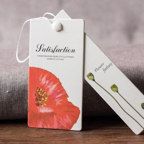 Die cut spot uv price tags for clothing swing tags labels for clothes custom personized brand logo tag for bags jewelry luggage