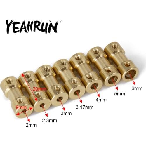 10Pcs/bag Brass Flexible Motor Shaft Coupling Coupler Motor Transmission Connector for Boat Toy Model Cardan Joint