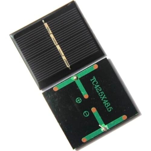 0.36W 2V Solar Cell Polycrystalline Solar Panel DIY Solar System Charger Education Kits 42.5*48.5MM 10pcs FreeShipping