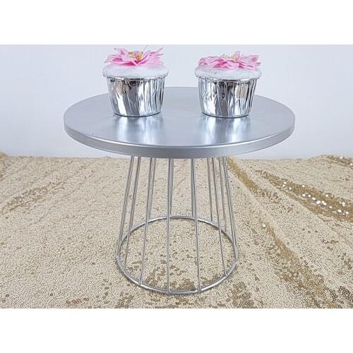 1pcs blue Cake Plate Stand Plate Metal High Base Cupcake Dish Cake Dessert Supplies Wedding Tray Decoration Display Cake Tools