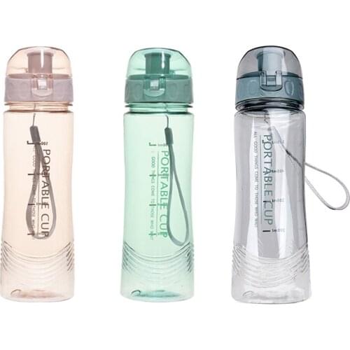 520ml Portable Outdoor Sports Fitness Water Bottle With Bounce Cover Climbing Bicycle Water Bottles Outdoor Sports Water Cup