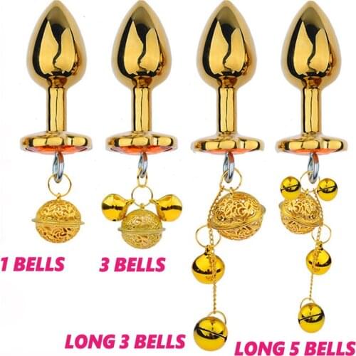 Small Size Anal Plug Stainless Steel Butt Plug With Bell Heart Crystal Pendant Prostate Massager Sex Toys For Woman Men roleplay