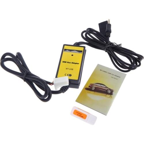 Auto Car USB Aux-in Adapter MP3 Player Radio Interface for Toyota Camry/Corolla/Matrix 2*6Pin