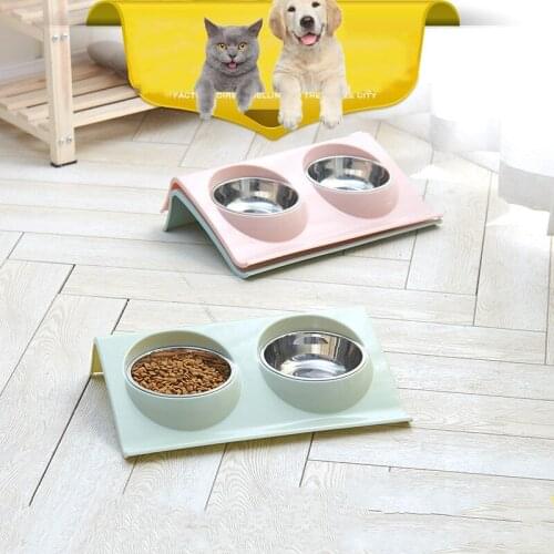 Pet Water Dispenser Cat Automatic Feeder utensils Dog Water Bottle Food Water Dispenser Pet Feeding Bowl for Cat Dog Spill-proof