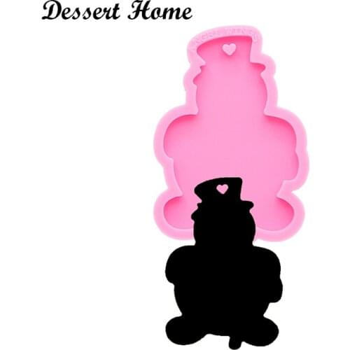 DY0254 Snowman w/Stick Arms Epoxy Resin Molds For Jewelry Diy Silicone Keychain Necklace Earring Decoration Shiny Glossy
