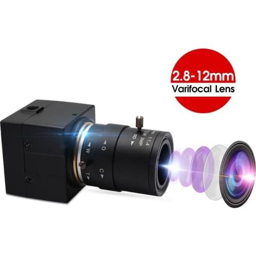 ELP VGA 640*480 USB Camera OV7725 CMOS Sensor Free Driver UVC Support with 2.8-12mm Megapixel Varifocal Lens ELP-USB30W04MT-SFV