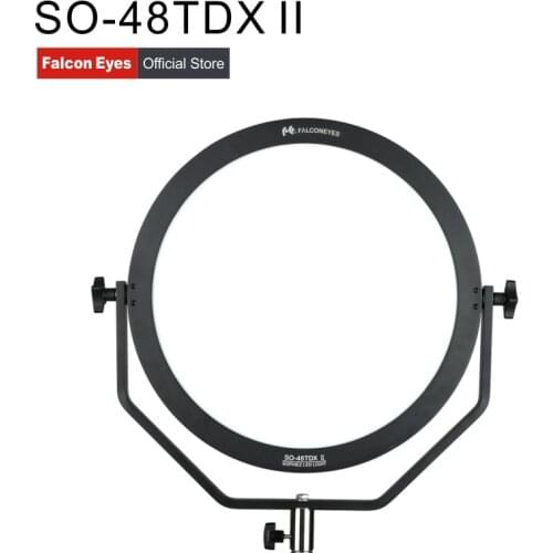 FalconEyes 48W Soft round lamp Panel Dimmable 3000-5600K Lighting Photo Video Film Continuous Light W/Camera Bracket SO-48TDX II