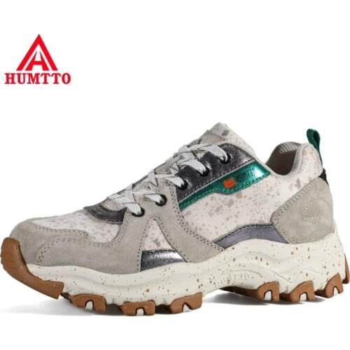 HUMTTO Hiking Shoes Women Breathable Genuine Leather Womens Outdoor Climbing Athletic Shoes Brand Trekking Tourism Sneakers
