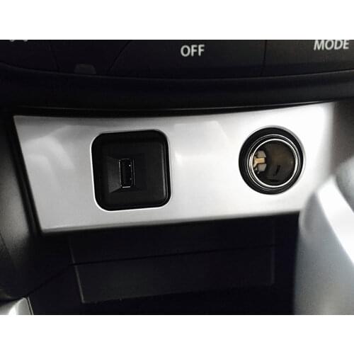 Car Interior ABS Cigar Cigarette Lighter Panel Moulding Cover Trims Frame Decoration for 2016 Suzuki Vitara Car Styling