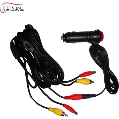JanDeNing Easy Install 12V Cigarette Lighter Power Supply Kit for Car rear view camera and Monitor with RCA connection