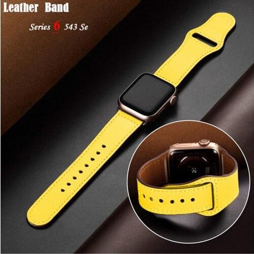 Leather strap For Apple watch band 44mm 40mm 42mm 38mm correa 44 mm wrist watchband Accessories bracelet iWatch serie 3 4 5 6 se