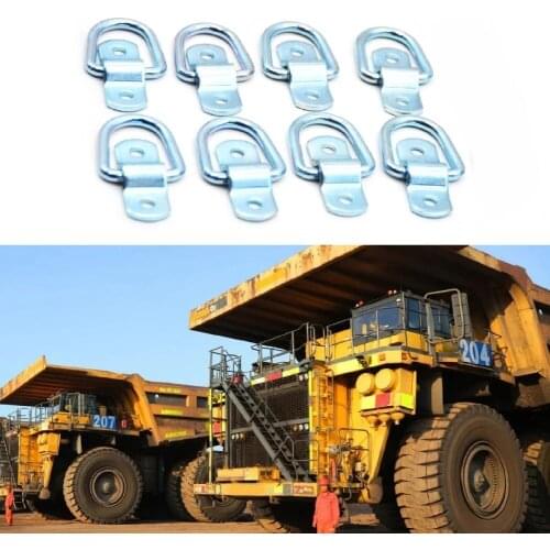 Metal 8Pcs Great Bolt-on D Ring Tie Down Strap Ring Reliable Trailer Lashing Ring D Shape for Ship