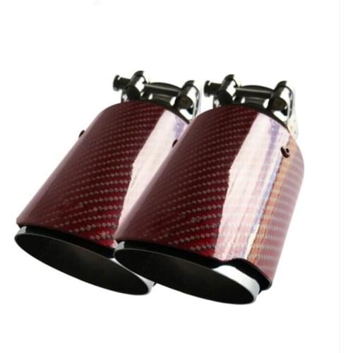 New red carbon fiber tail throat car exhaust pipe universally modified car parts exhaust pipe tip
