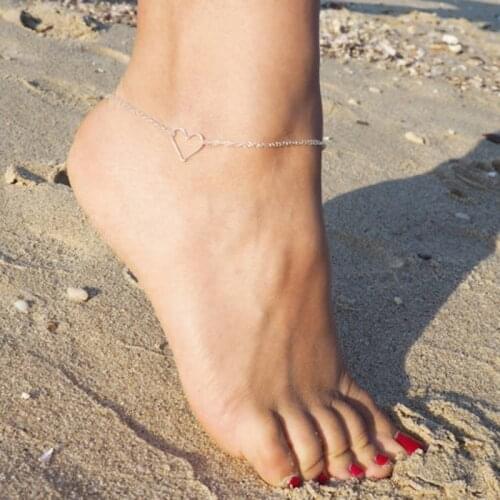 New hot beach chain fashion heart-shaped sexy love summer foot chain
