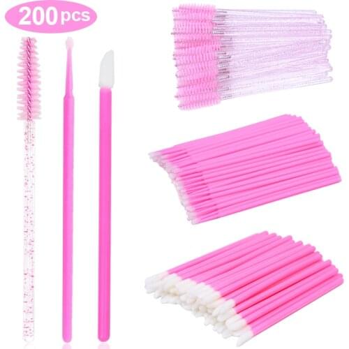 OKAYLASH Bundle Sale Disposable Lash Spoolies Lip Gloss Micro Cotton Swabs Eyebrow Brush Eyelash Extension Mascara Wands Set