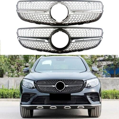 Car Front Racing Center Grille Facelift Bumper Grill For Mercedes Benz W253 GLC Class 2015 2016 2017 2018 2019 Diamond