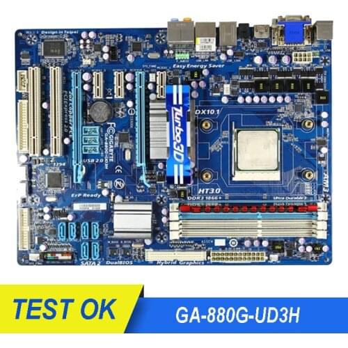 Socket AM3 For AMD Gigabyte GA-880G-UD3H Motherboard 880G 16GB 880G UD3H Desktop Systemboard Used Integrated Graphics HDMI