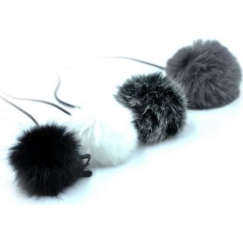 Retail Universal Lavalier Microphone Furry Windscreen Fur Windshield Wind Muff Soft for Sony Rode Boya Lapel Lavalier Mic 5Mm