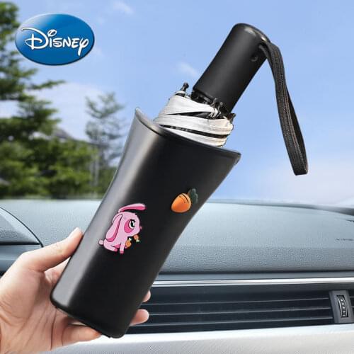 Disney Car Umbrella Waterproof Storage Box Storage Bucket Cartoon Cute Umbrella Stand Car Back Seat Umbrella Cover Hook Clip